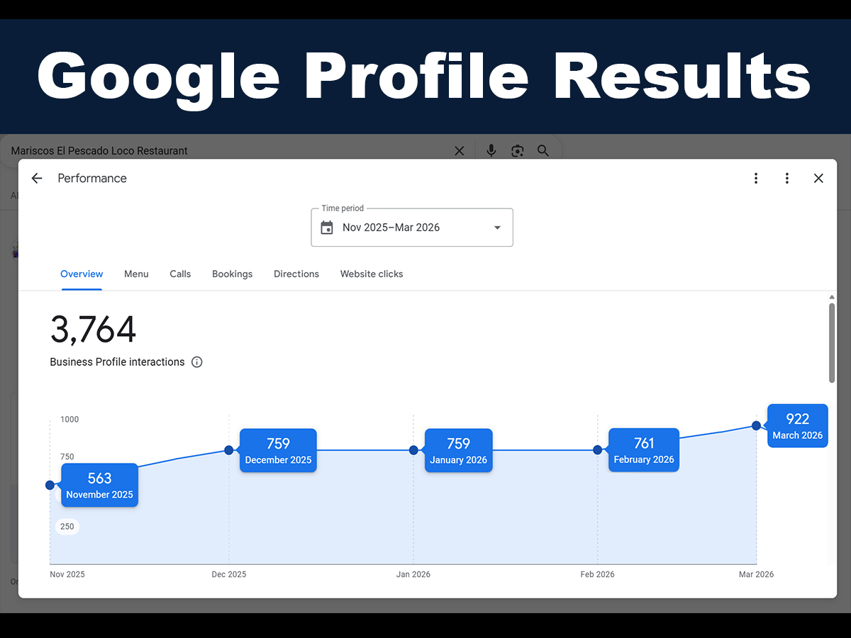 Existing supplied Google Business Profile performance evidence